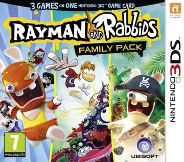 Rayman and Rabbids Family Pack (Europe) (En,Fr,De,Es,It,Nl,Pt,Sv,No,Da) box cover front